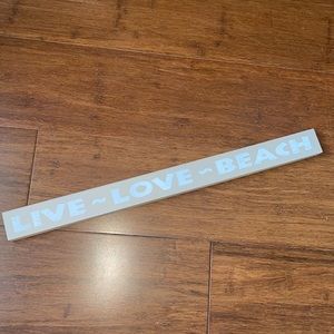 “Love Love Beach” sign